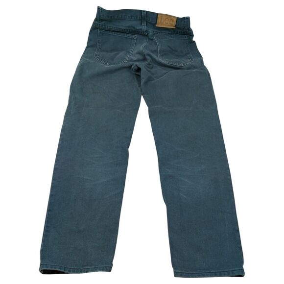 LEE Green Denim Jeans Tapered Leg Made in USA - Picture 7 of 15